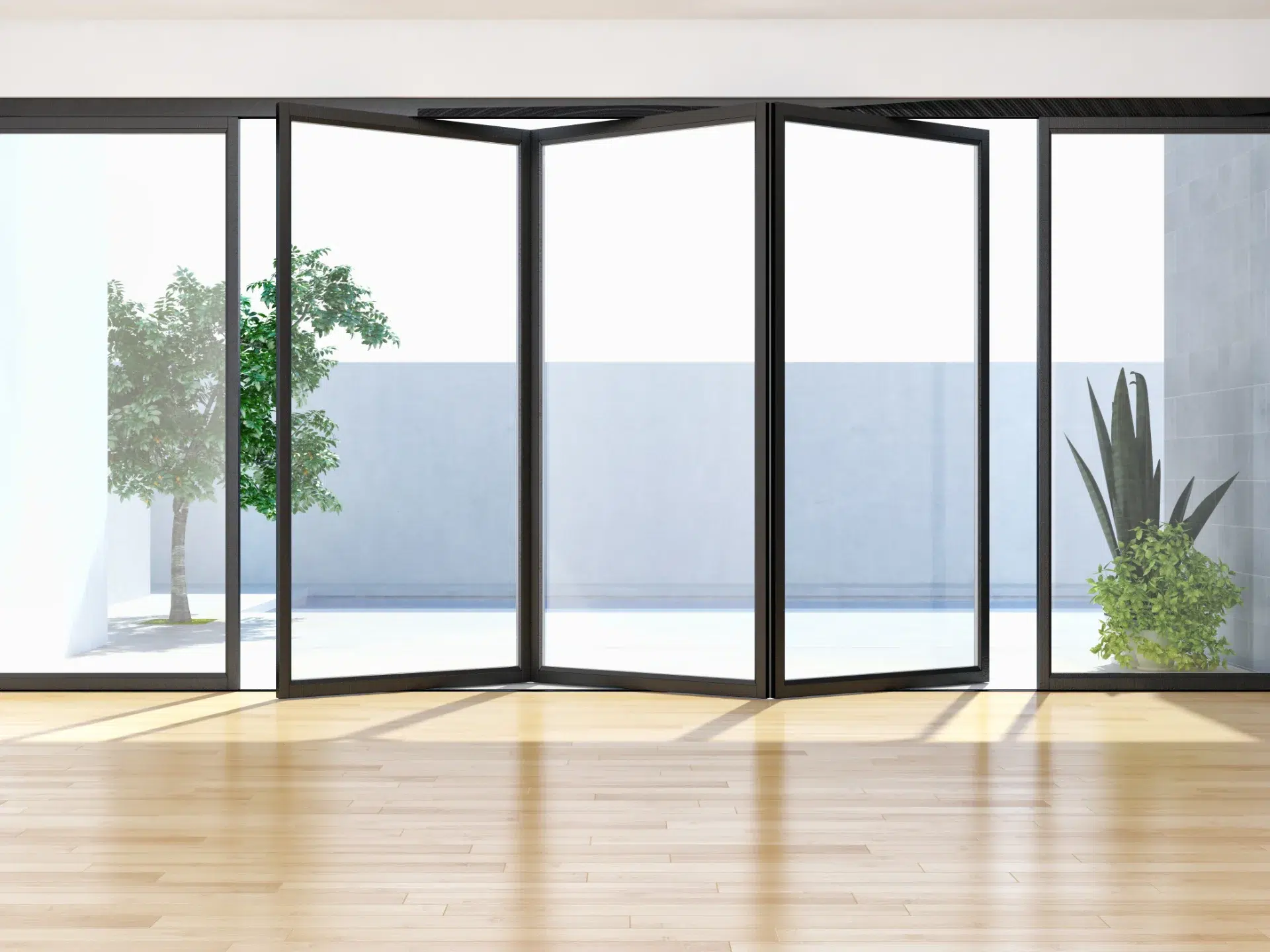 VLX 100 Bifold / Folding Door in Palmetto Bay, FL | TruePane Windows & Doors - detail 1