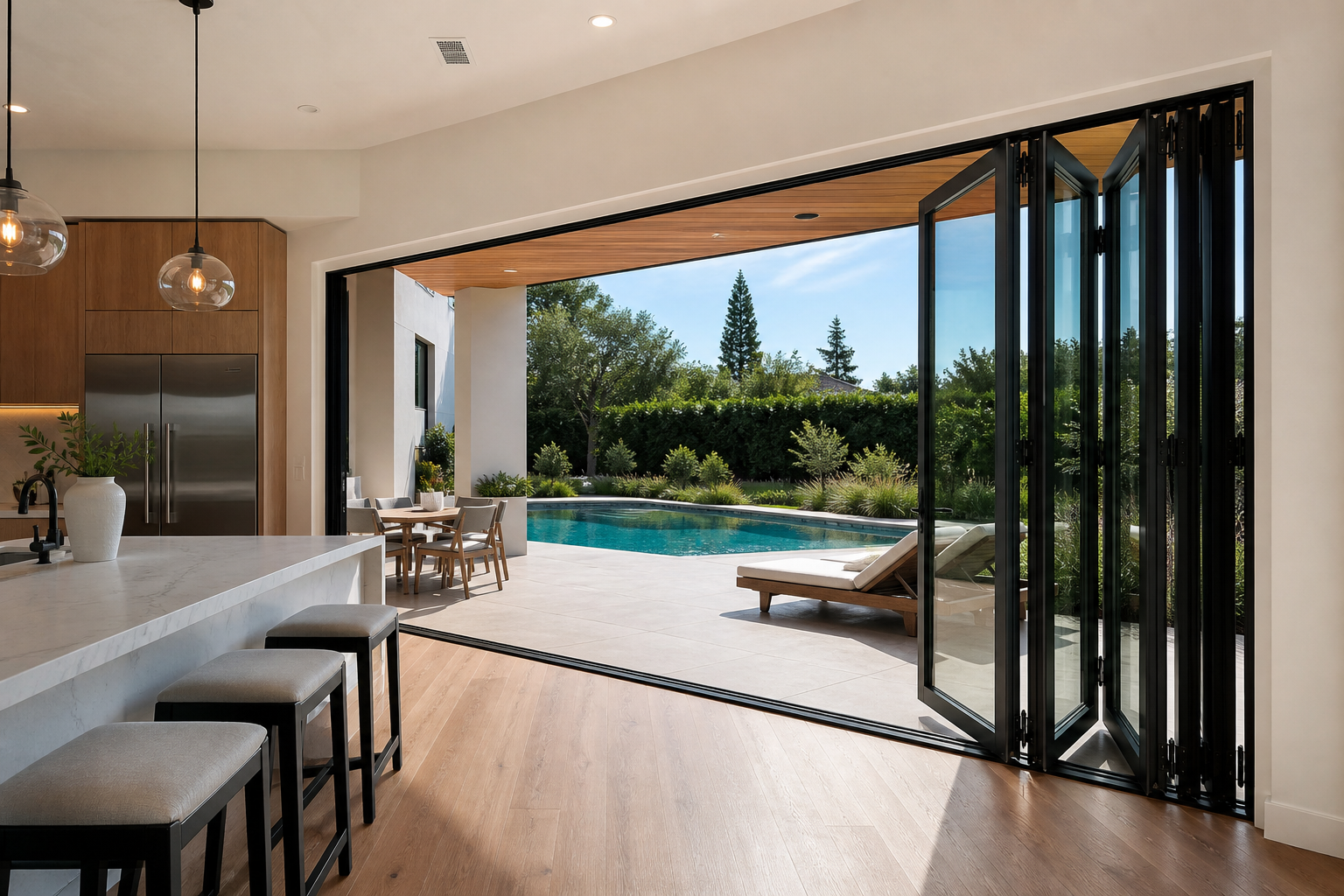 VLX 100 Bifold / Folding Door in Palmetto Bay, FL | TruePane Windows & Doors - detail 4