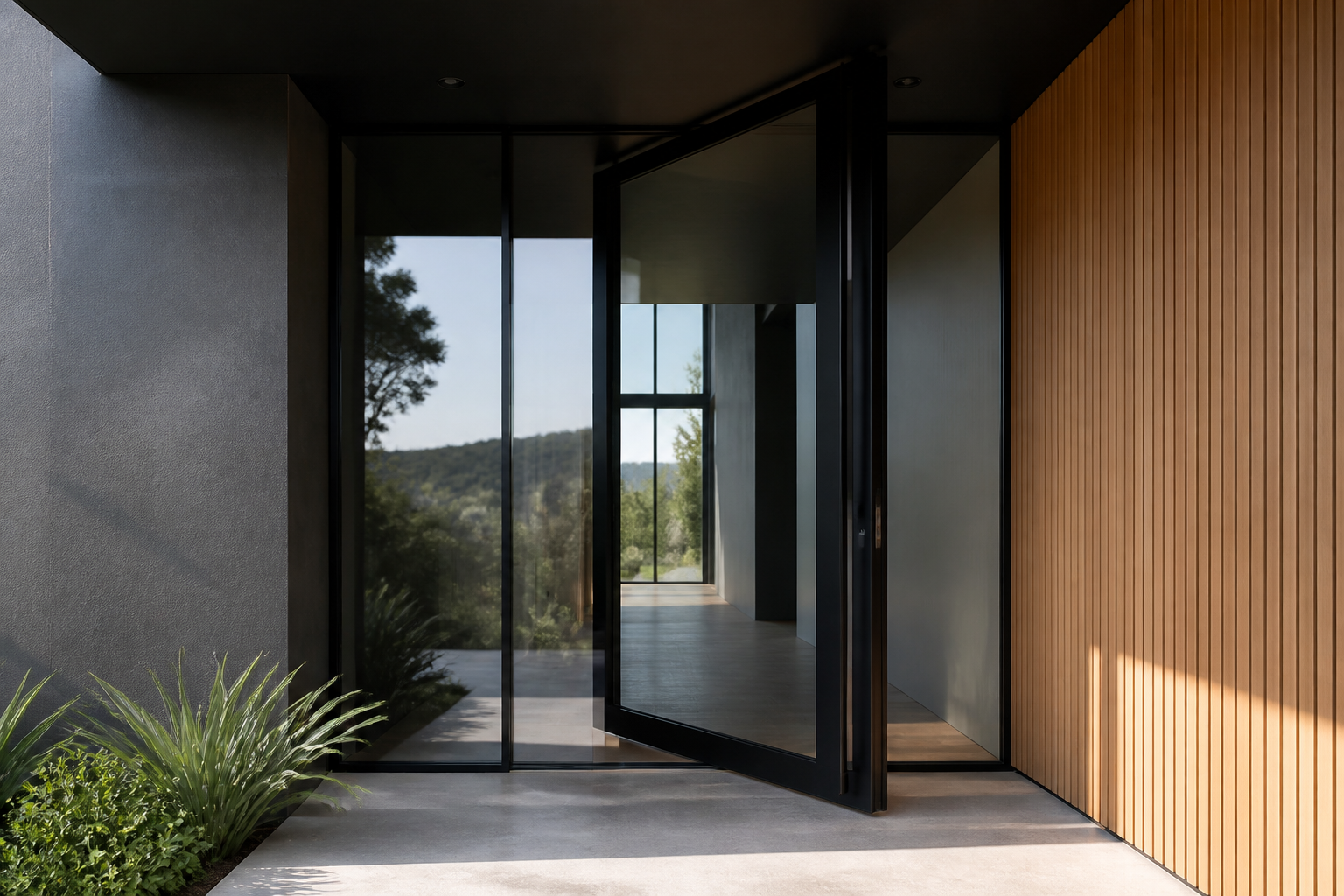 VLX 100 Pivot Door in Palmetto Bay, FL | TruePane Windows & Doors - detail 2